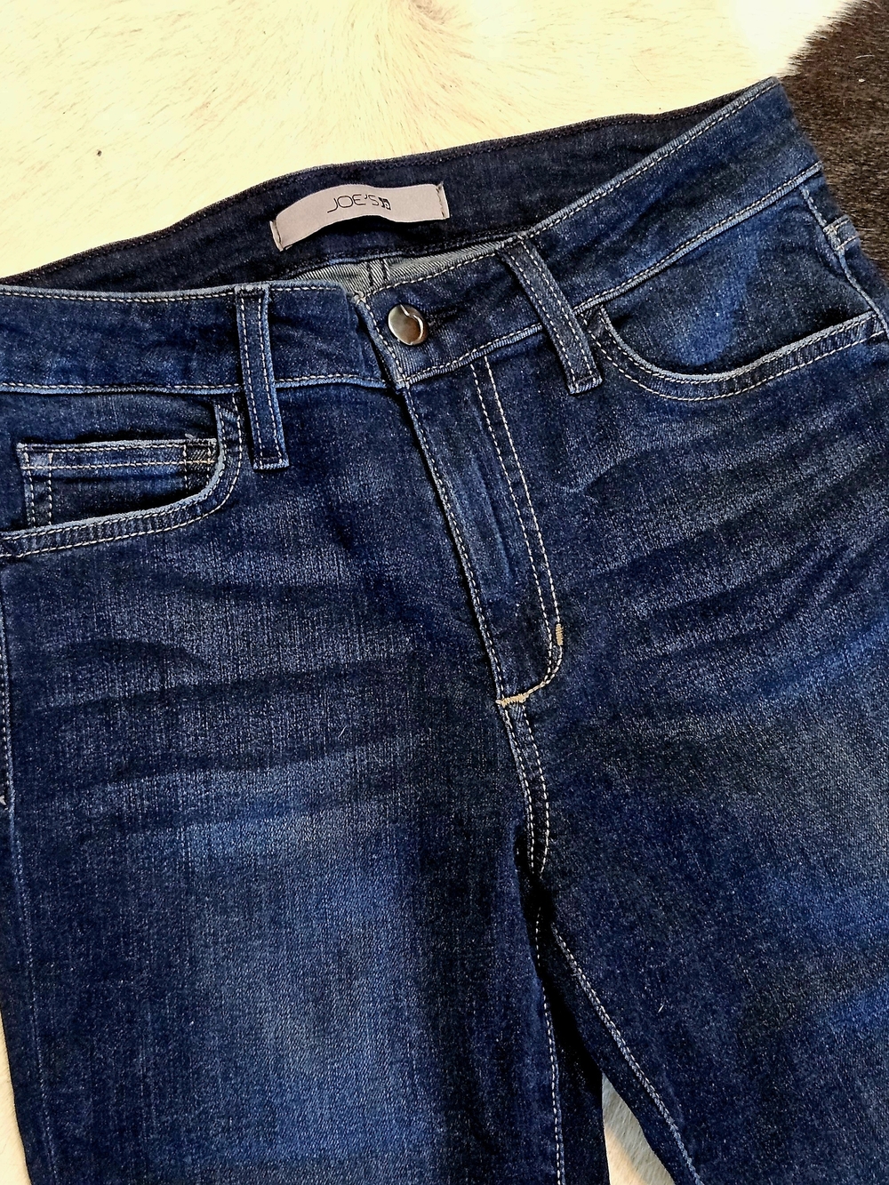 Joe's Jeans Dark Blue Ankle Crop Skinny Jeans Sz 27 - Picture 2 of 9